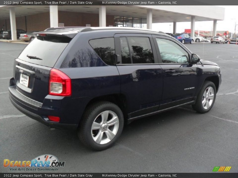 2012 Jeep Compass Sport True Blue Pearl / Dark Slate Gray Photo #4
