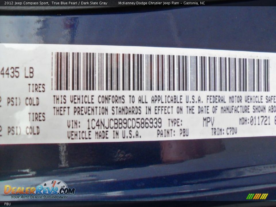 PBU - 2012 Jeep Compass