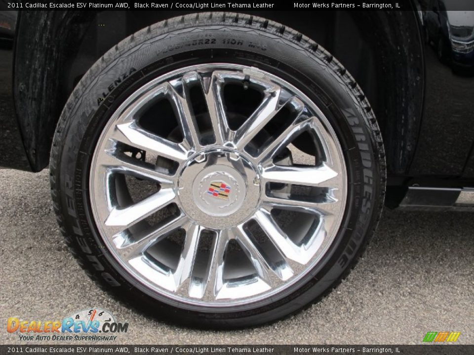 2011 Cadillac Escalade ESV Platinum AWD Black Raven / Cocoa/Light Linen Tehama Leather Photo #10