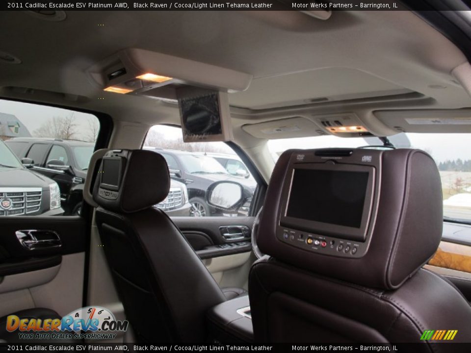 2011 Cadillac Escalade ESV Platinum AWD Black Raven / Cocoa/Light Linen Tehama Leather Photo #16