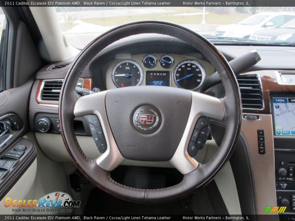2011 Cadillac Escalade ESV Platinum AWD Steering Wheel Photo #28