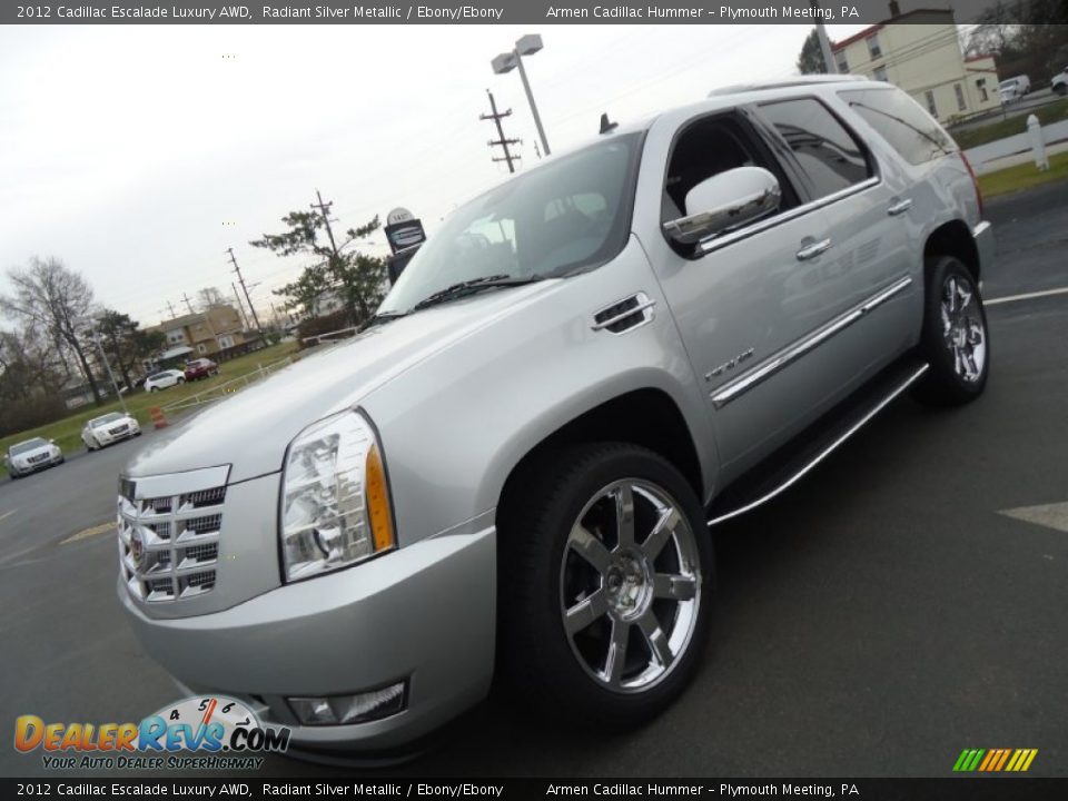 2012 Cadillac Escalade Luxury AWD Radiant Silver Metallic / Ebony/Ebony Photo #1