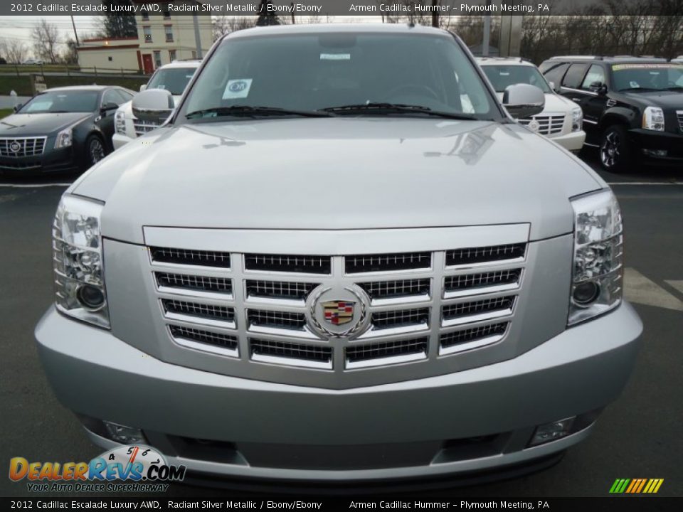 2012 Cadillac Escalade Luxury AWD Radiant Silver Metallic / Ebony/Ebony Photo #3