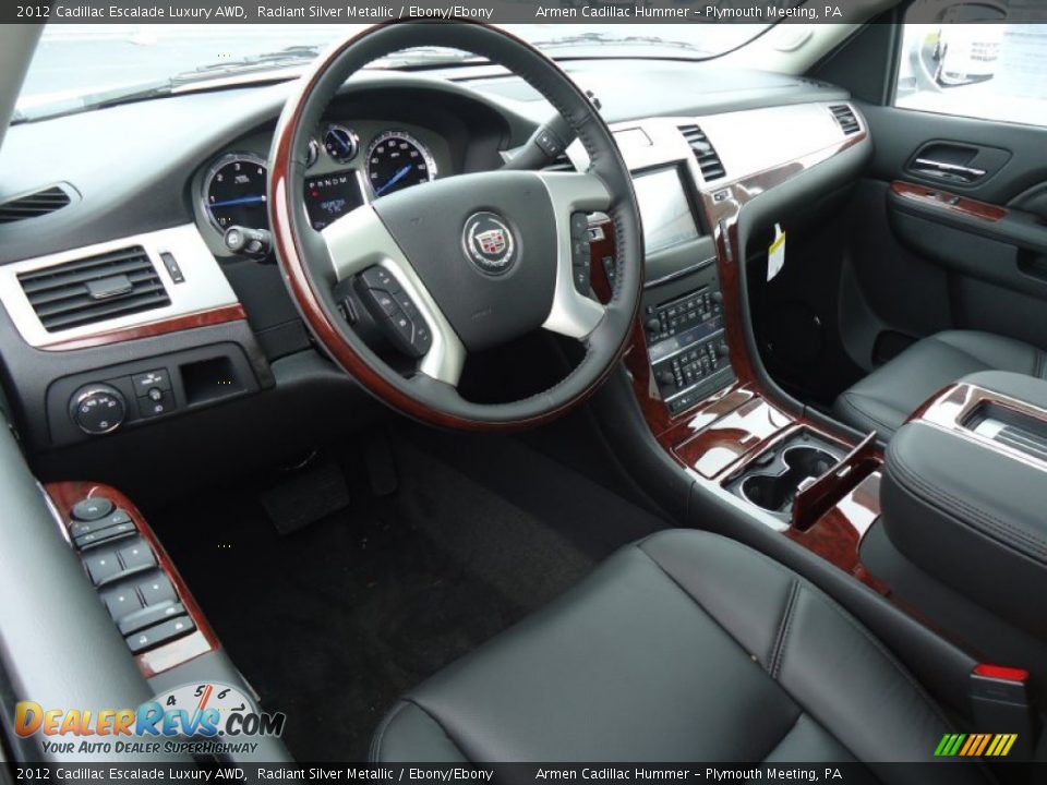 2012 Cadillac Escalade Luxury AWD Radiant Silver Metallic / Ebony/Ebony Photo #6