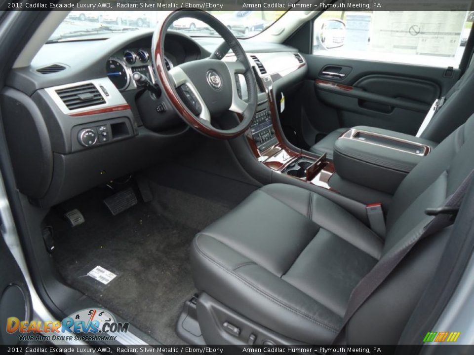 2012 Cadillac Escalade Luxury AWD Radiant Silver Metallic / Ebony/Ebony Photo #7