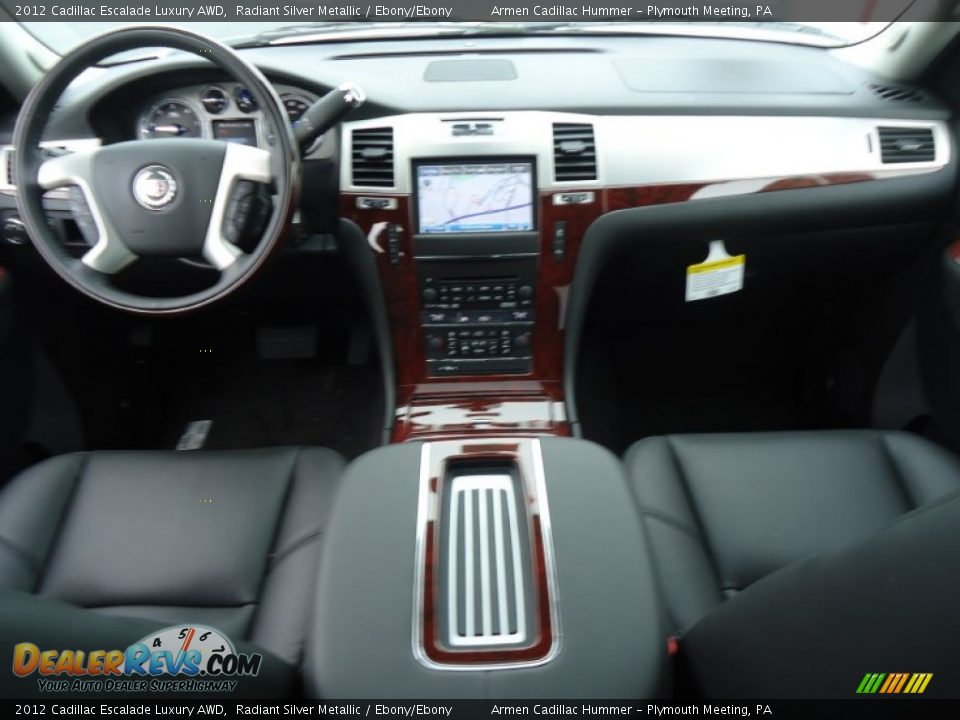 2012 Cadillac Escalade Luxury AWD Radiant Silver Metallic / Ebony/Ebony Photo #9