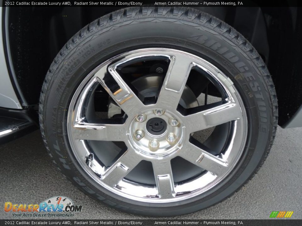 2012 Cadillac Escalade Luxury AWD Radiant Silver Metallic / Ebony/Ebony Photo #12
