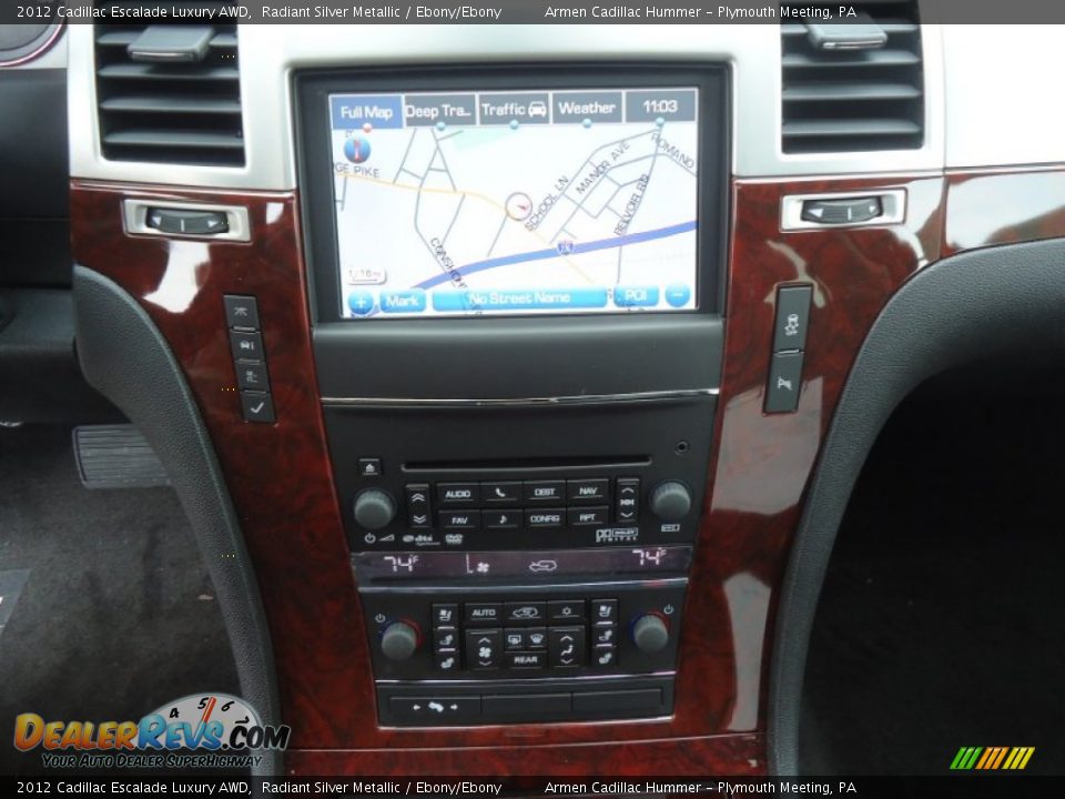 2012 Cadillac Escalade Luxury AWD Radiant Silver Metallic / Ebony/Ebony Photo #13
