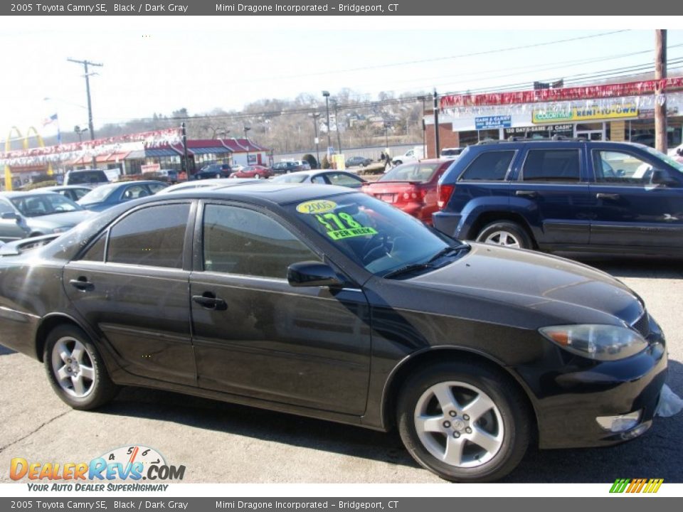2005 Toyota Camry SE Black / Dark Gray Photo #3