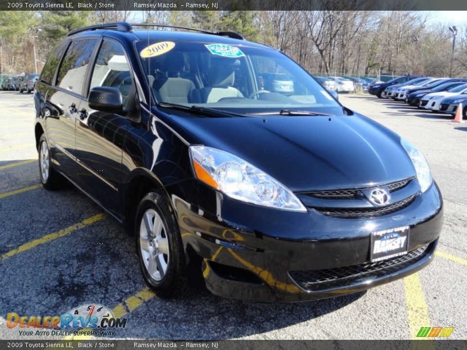 2009 Toyota Sienna LE Black / Stone Photo #3