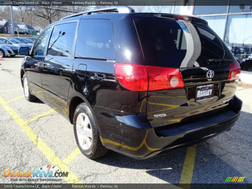 2009 Toyota Sienna LE Black / Stone Photo #7