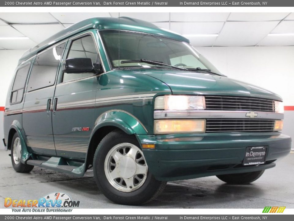 2000 Chevrolet Astro AWD Passenger Conversion Van Dark Forest Green Metallic / Neutral Photo #3