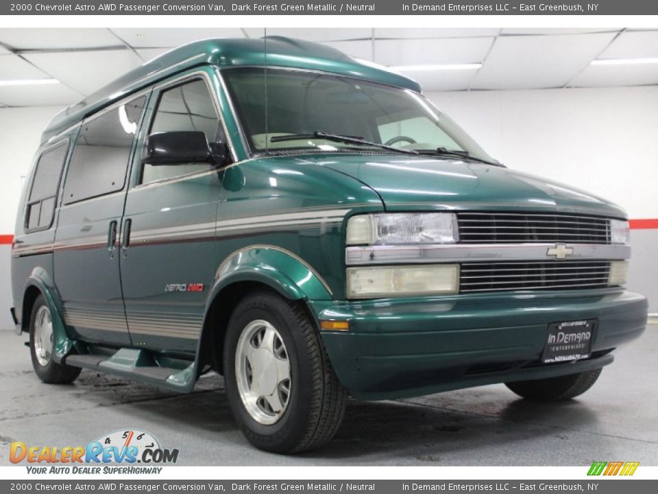 2000 Chevrolet Astro AWD Passenger Conversion Van Dark Forest Green Metallic / Neutral Photo #4