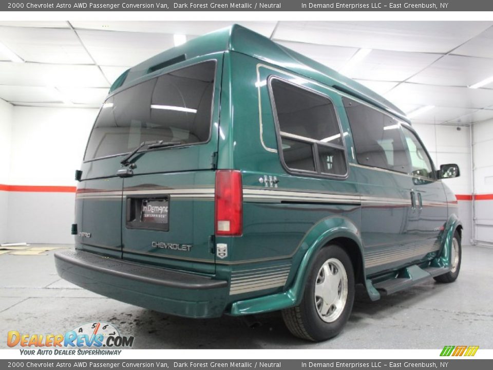 2000 Chevrolet Astro AWD Passenger Conversion Van Dark Forest Green Metallic / Neutral Photo #33