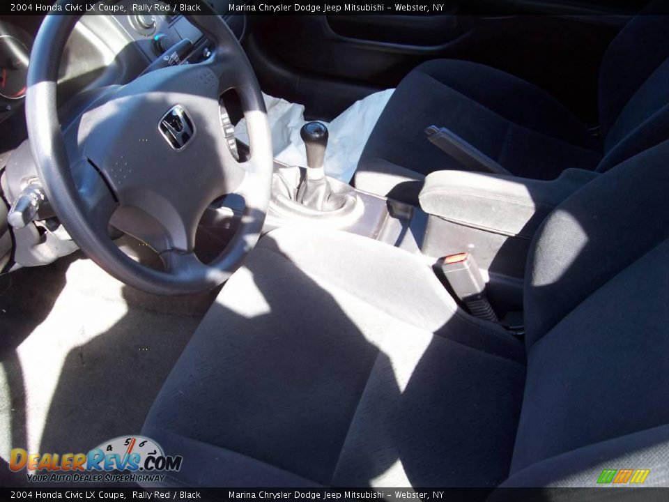 2004 Honda Civic LX Coupe Rally Red / Black Photo #2