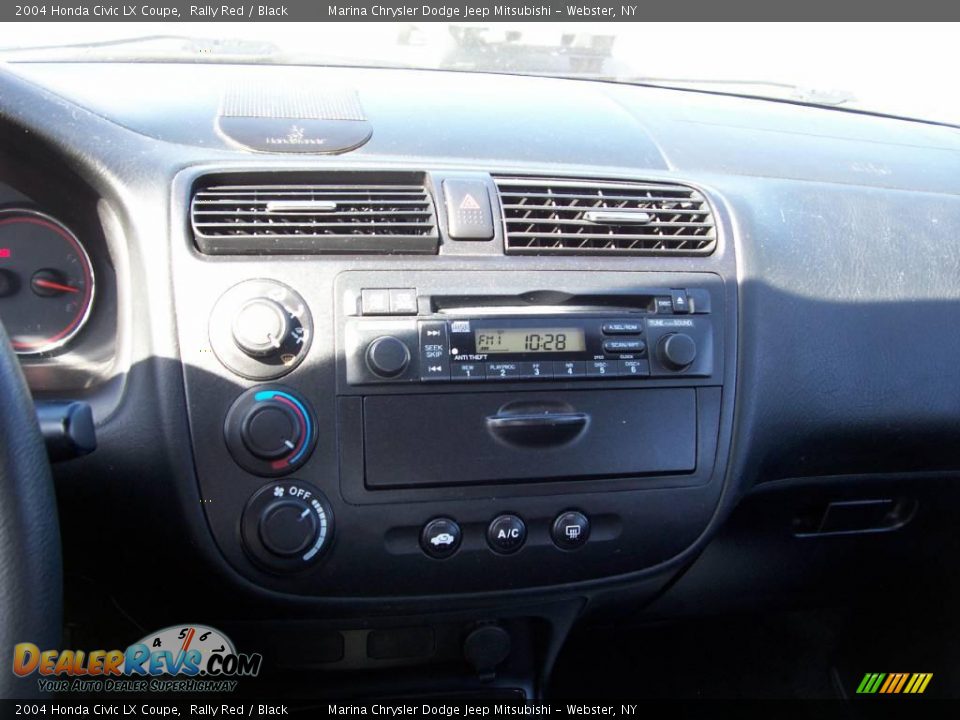 2004 Honda Civic LX Coupe Rally Red / Black Photo #4
