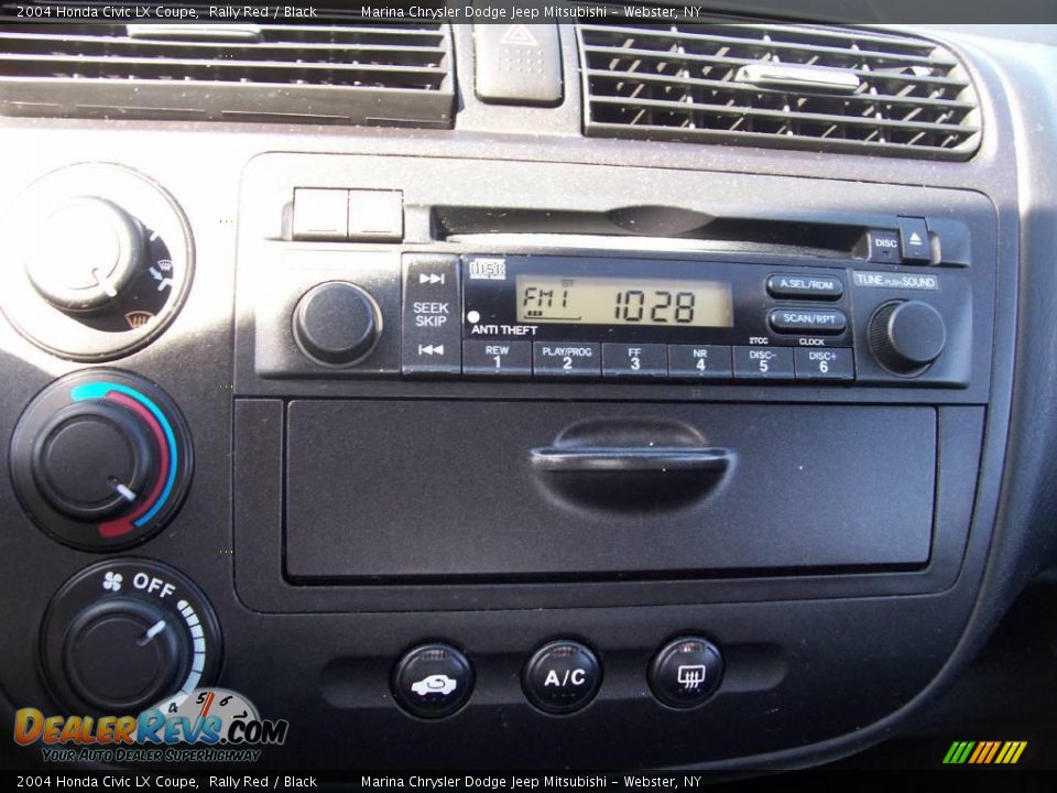 2004 Honda Civic LX Coupe Rally Red / Black Photo #5