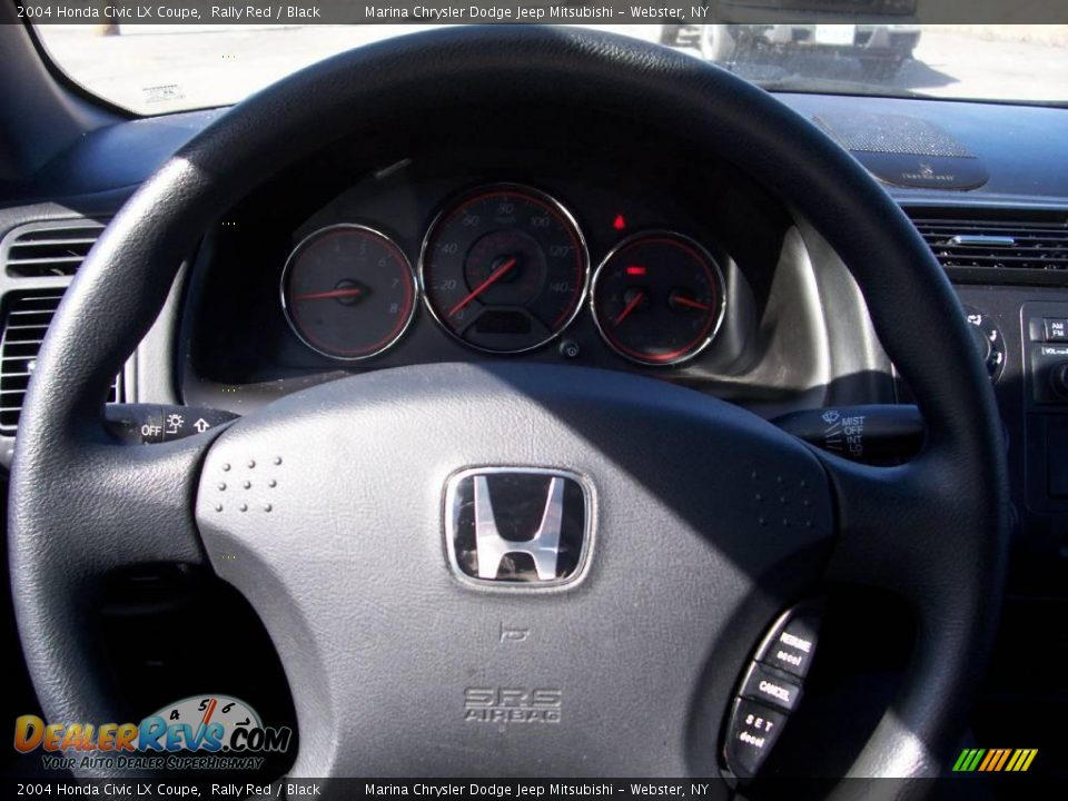 2004 Honda Civic LX Coupe Rally Red / Black Photo #7