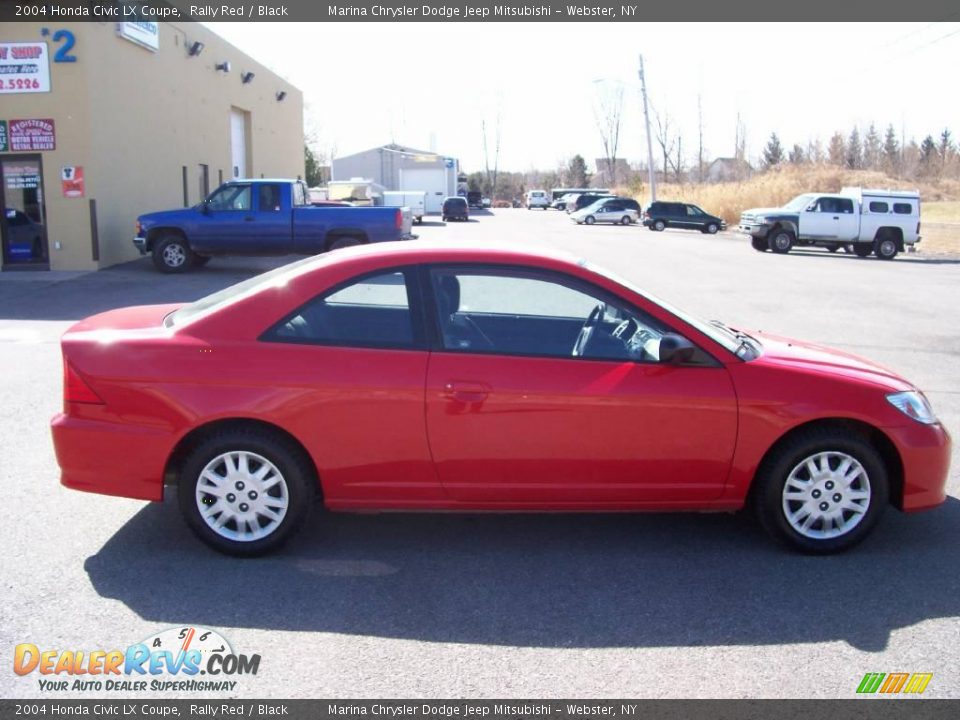 2004 Honda Civic LX Coupe Rally Red / Black Photo #12