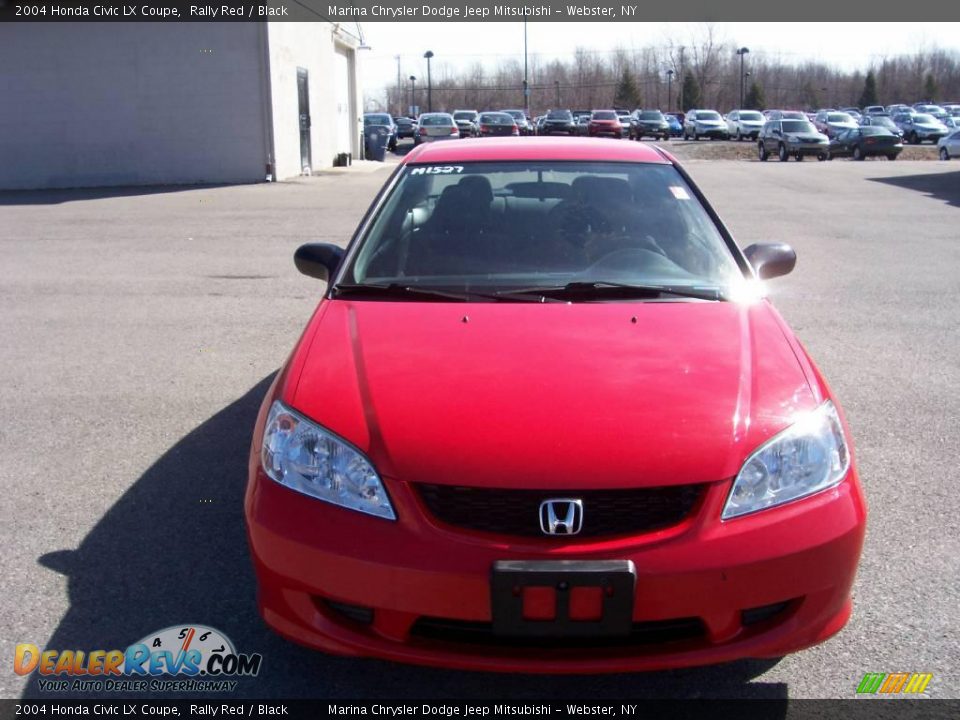 2004 Honda Civic LX Coupe Rally Red / Black Photo #14