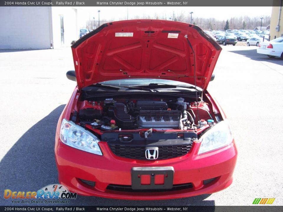 2004 Honda Civic LX Coupe Rally Red / Black Photo #15