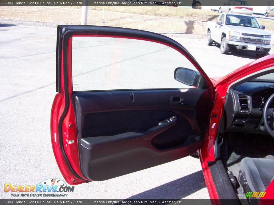 2004 Honda Civic LX Coupe Rally Red / Black Photo #17