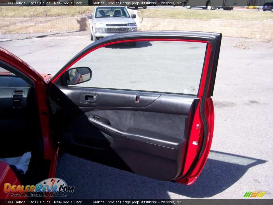 2004 Honda Civic LX Coupe Rally Red / Black Photo #20
