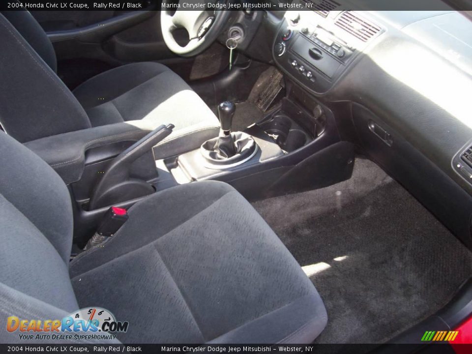 2004 Honda Civic LX Coupe Rally Red / Black Photo #21