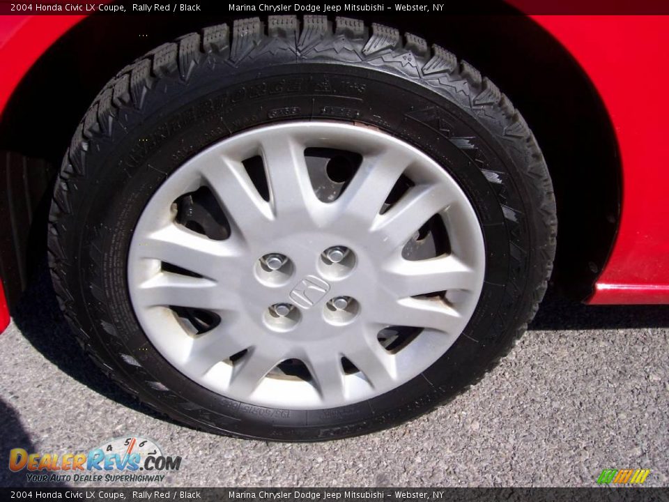 2004 Honda Civic LX Coupe Rally Red / Black Photo #22