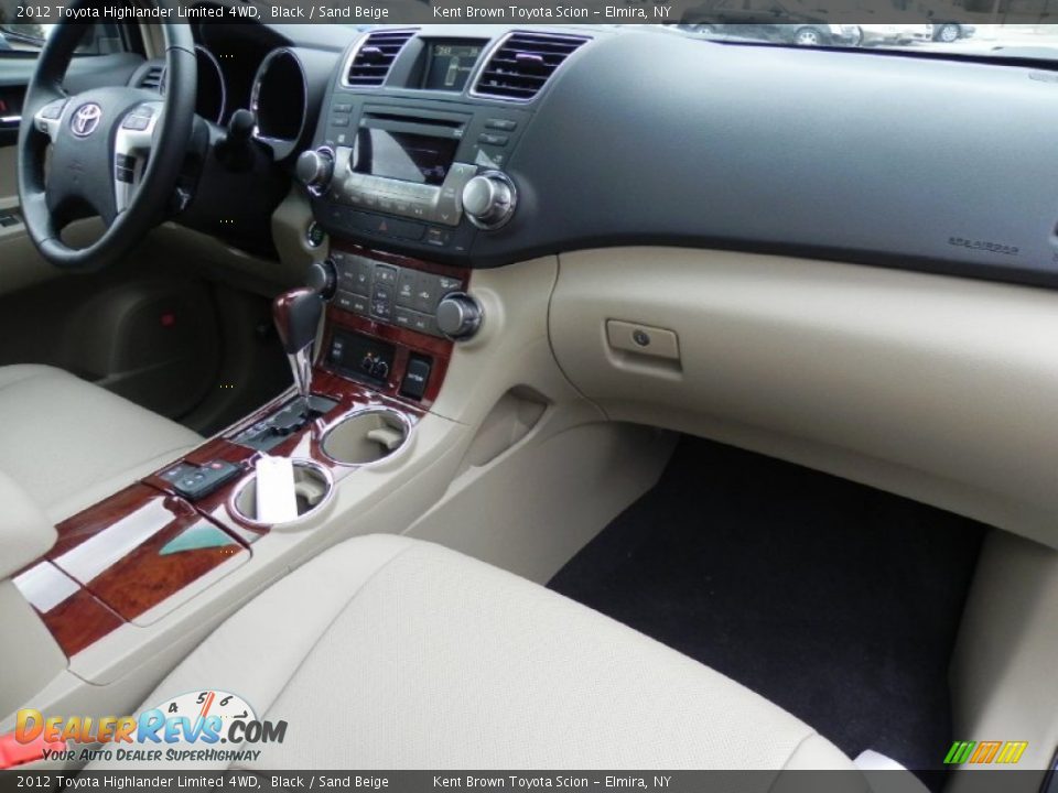 2012 Toyota Highlander Limited 4WD Black / Sand Beige Photo #8