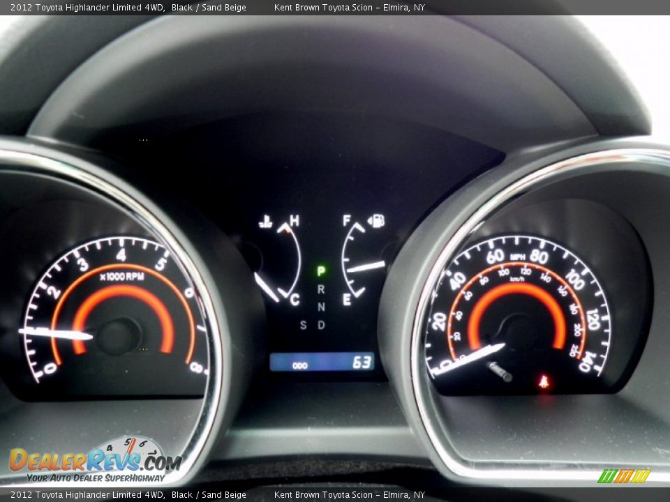 2012 Toyota Highlander Limited 4WD Black / Sand Beige Photo #11