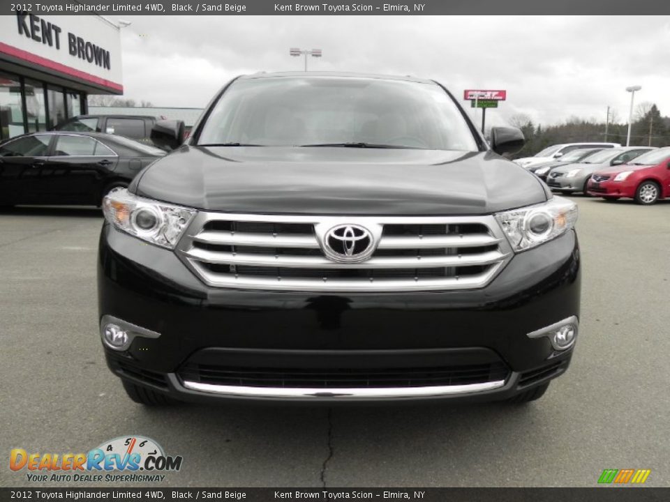 2012 Toyota Highlander Limited 4WD Black / Sand Beige Photo #13