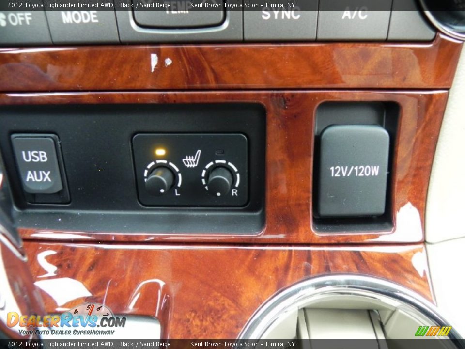 2012 Toyota Highlander Limited 4WD Black / Sand Beige Photo #19
