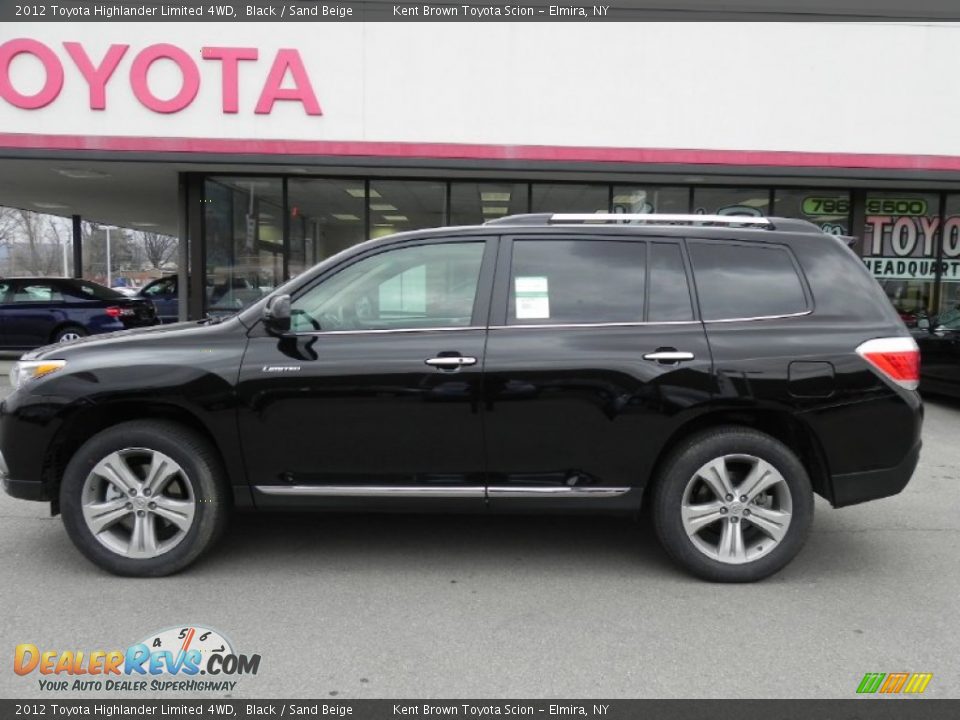2012 Toyota Highlander Limited 4WD Black / Sand Beige Photo #23
