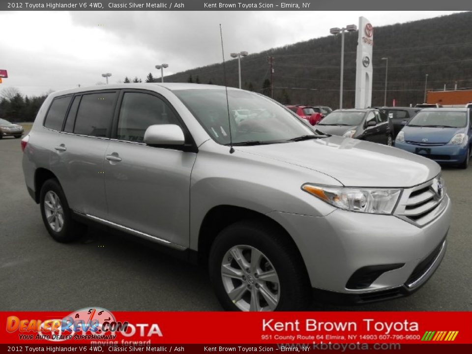 2012 Toyota Highlander V6 4WD Classic Silver Metallic / Ash Photo #1