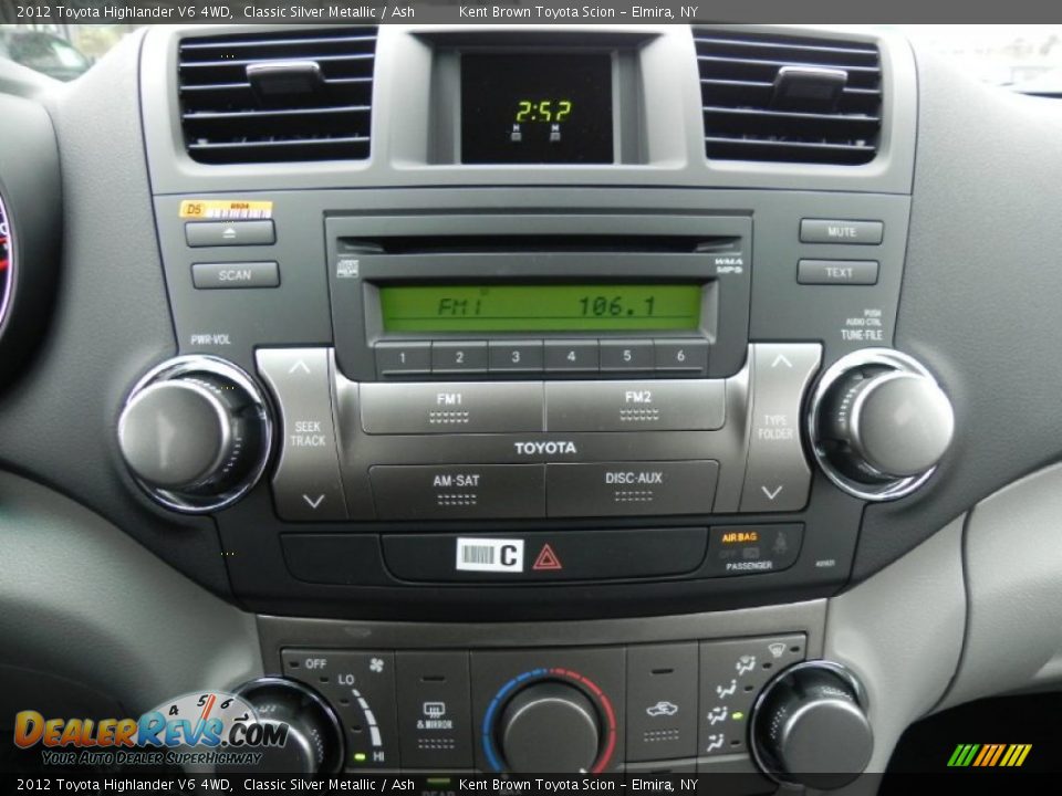 2012 Toyota Highlander V6 4WD Classic Silver Metallic / Ash Photo #6