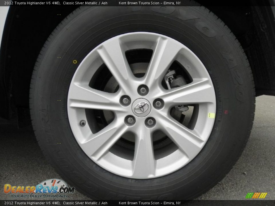 2012 Toyota Highlander V6 4WD Classic Silver Metallic / Ash Photo #10