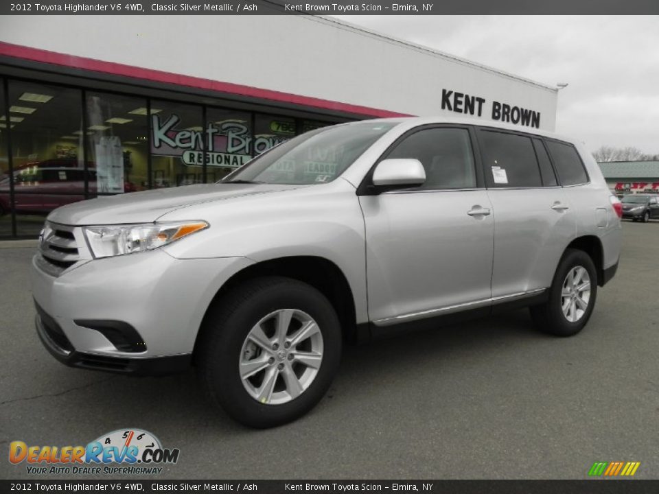 2012 Toyota Highlander V6 4WD Classic Silver Metallic / Ash Photo #16