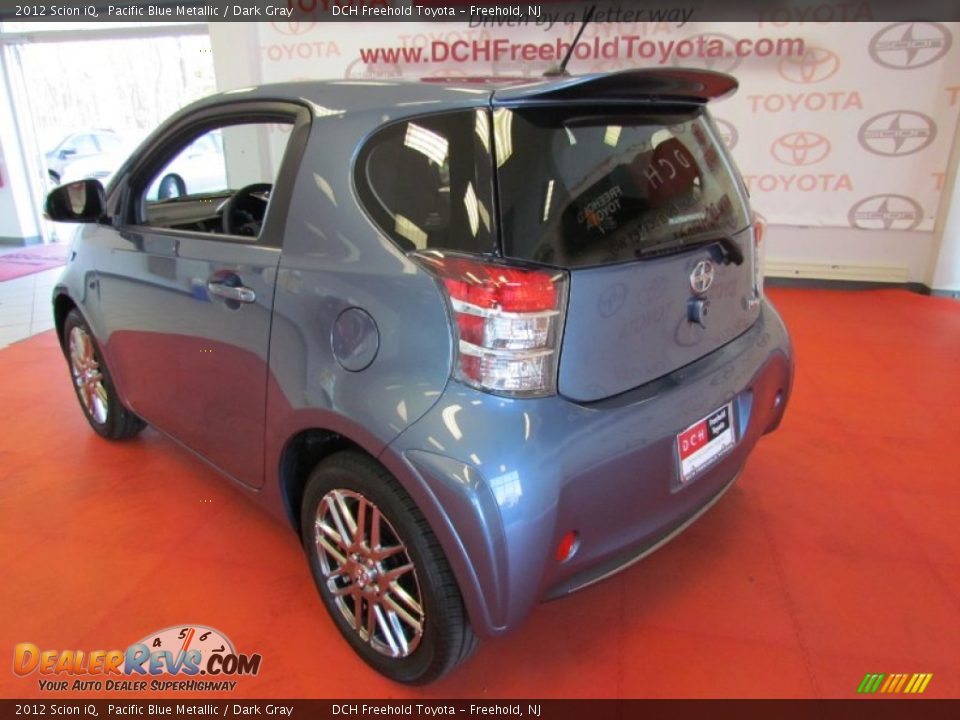 2012 Scion iQ Pacific Blue Metallic / Dark Gray Photo #3