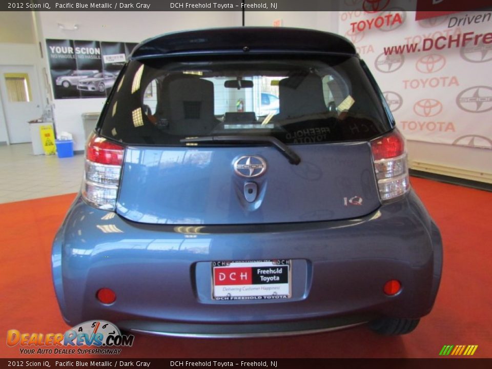 2012 Scion iQ Pacific Blue Metallic / Dark Gray Photo #4