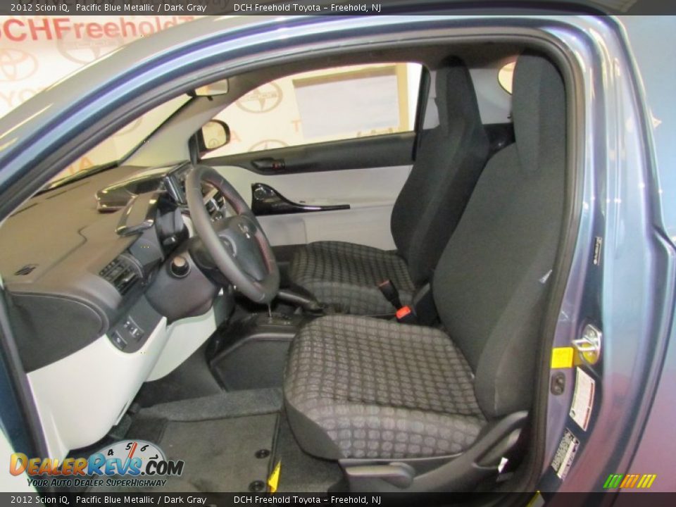 2012 Scion iQ Pacific Blue Metallic / Dark Gray Photo #6