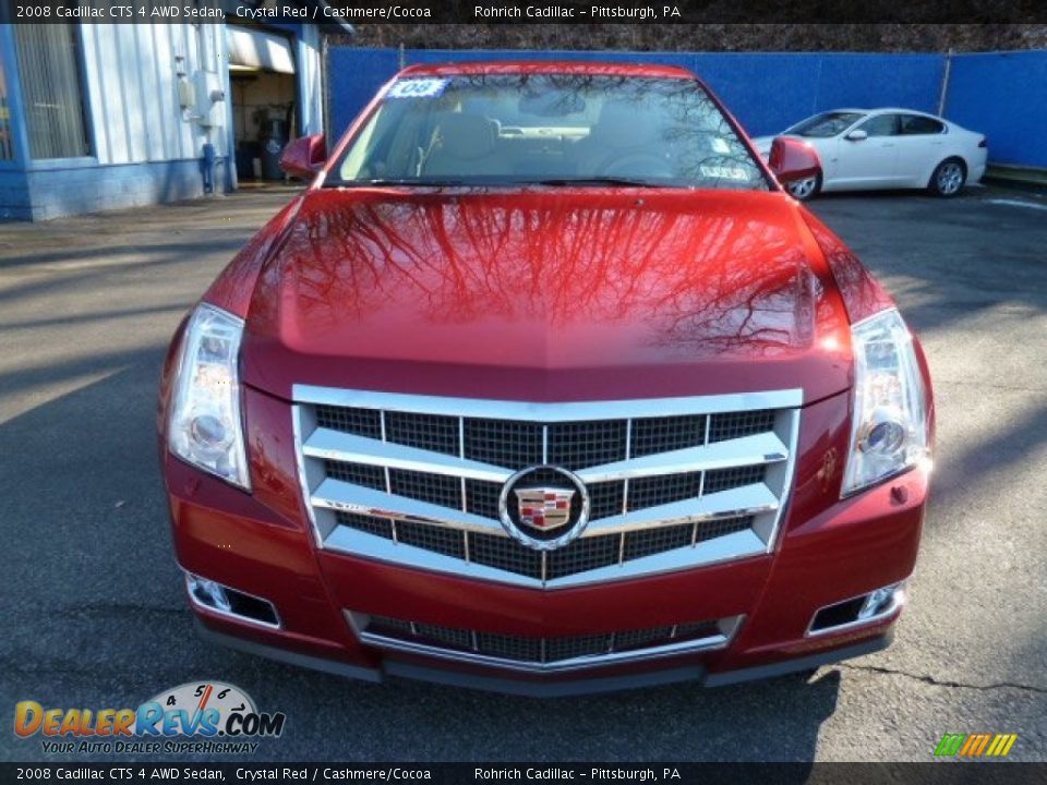 2008 Cadillac CTS 4 AWD Sedan Crystal Red / Cashmere/Cocoa Photo #8