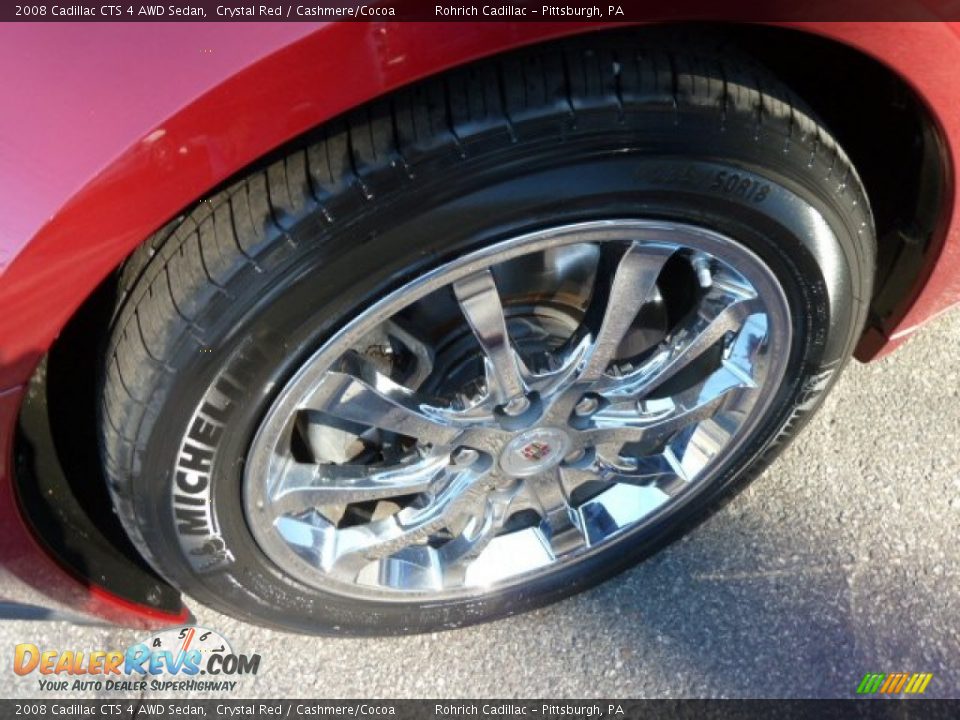 2008 Cadillac CTS 4 AWD Sedan Crystal Red / Cashmere/Cocoa Photo #9