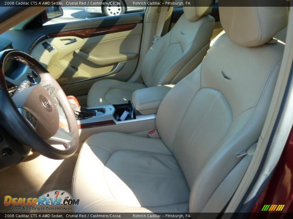 2008 Cadillac CTS 4 AWD Sedan Crystal Red / Cashmere/Cocoa Photo #10