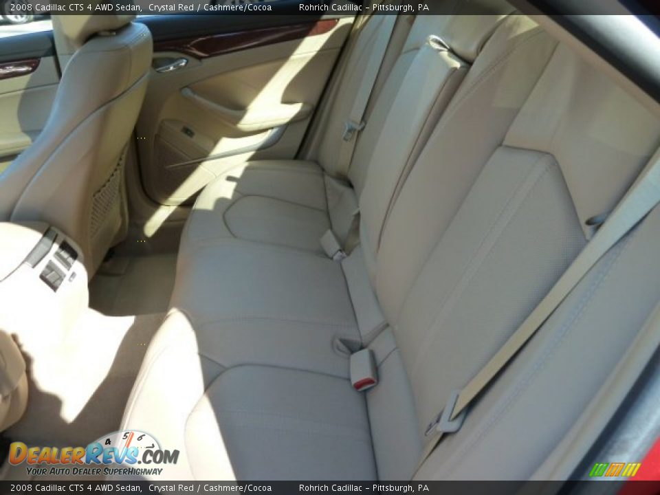 2008 Cadillac CTS 4 AWD Sedan Crystal Red / Cashmere/Cocoa Photo #11
