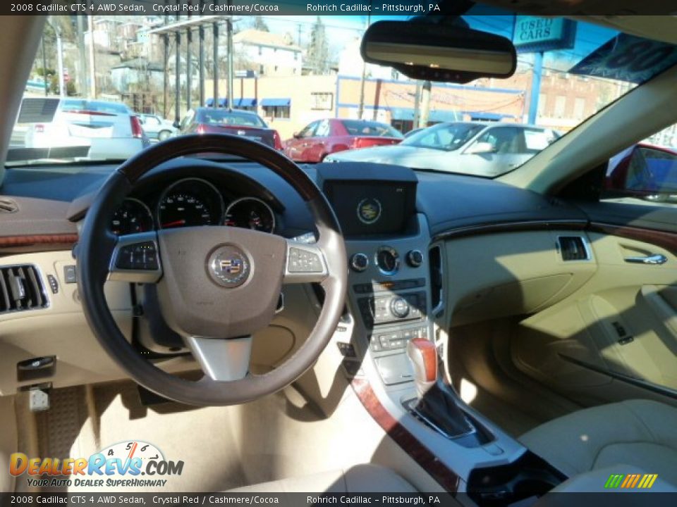 2008 Cadillac CTS 4 AWD Sedan Crystal Red / Cashmere/Cocoa Photo #12
