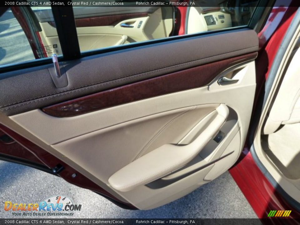 2008 Cadillac CTS 4 AWD Sedan Crystal Red / Cashmere/Cocoa Photo #13
