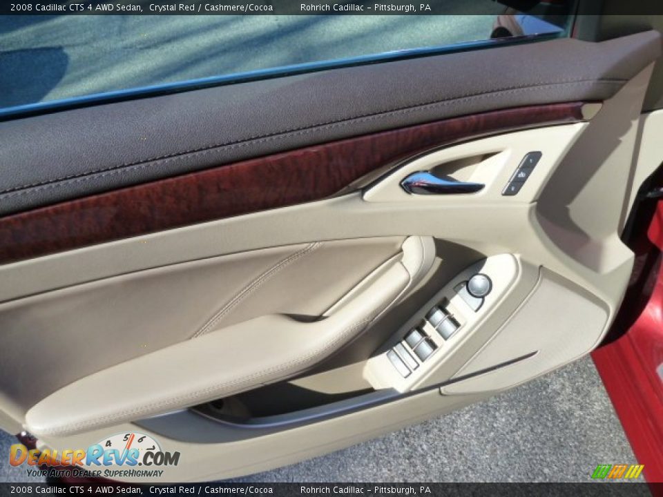 2008 Cadillac CTS 4 AWD Sedan Crystal Red / Cashmere/Cocoa Photo #14