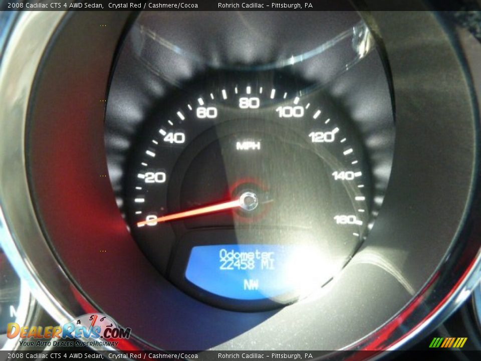 2008 Cadillac CTS 4 AWD Sedan Crystal Red / Cashmere/Cocoa Photo #20