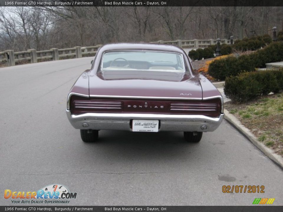 1966 Pontiac GTO Hardtop Burgundy / Parchment Photo #4